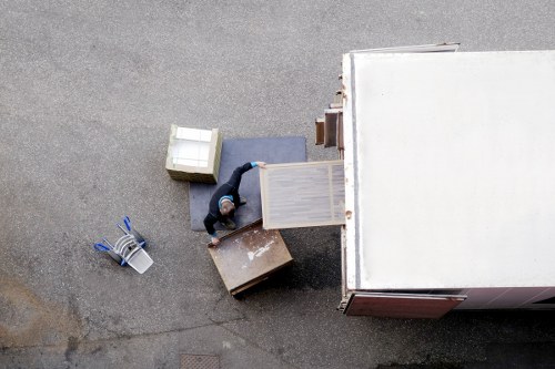 Organised packing materials and boxes for a Hackney apartment relocation