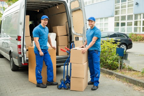 Careful packing of fragile items for a Hackney move