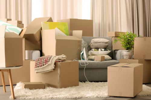 Careful packing materials and furniture preparation for a Hackney move