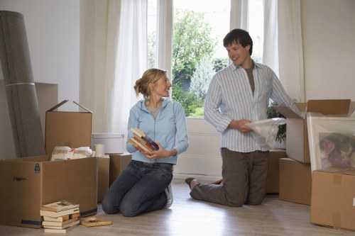 Careful handling of fragile items during a Hackney relocation
